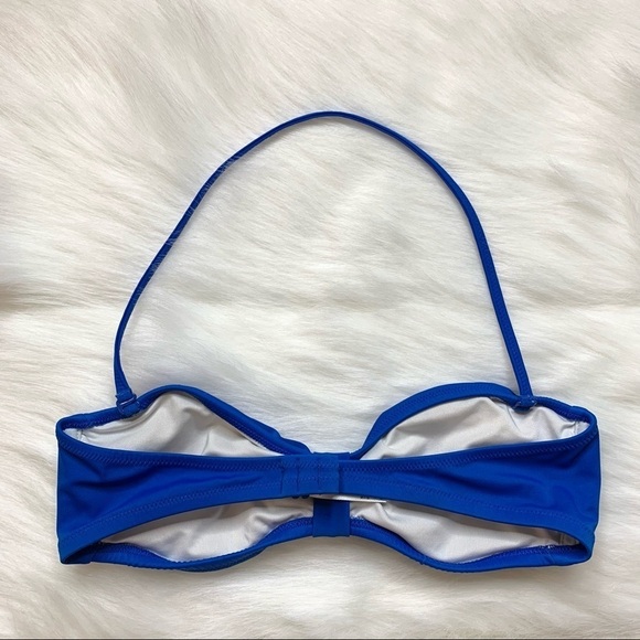 Pink Victoria's Secret Halter Bikini Top Bandeau Swimwear Beach Blue XS - Picture 8 of 11